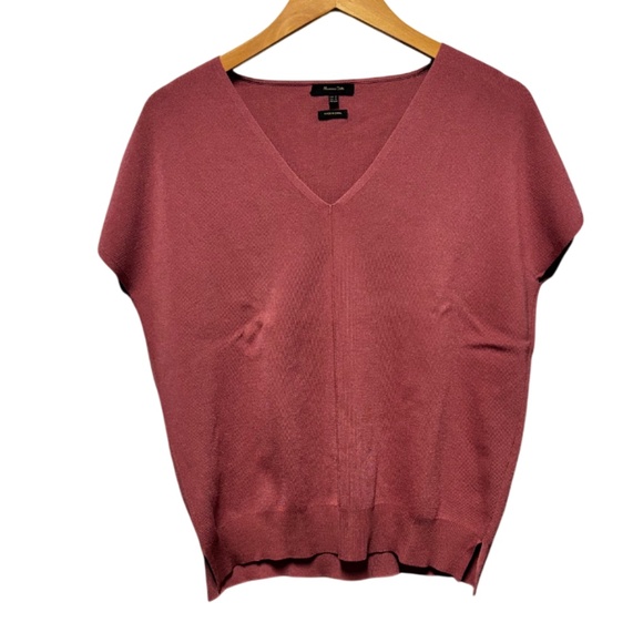 Massimo Dutti | Women's V-Neck Knit Sweater Top - Picture 1 of 7